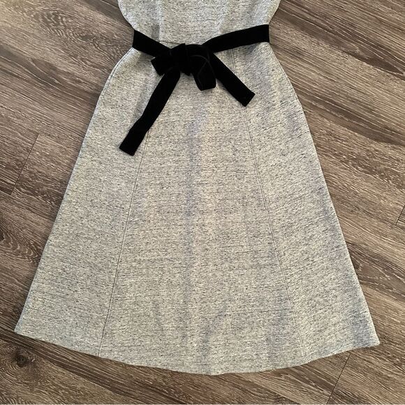 J. Crew Velvet Tie A-line Midi Dress - Picture 2 of 9